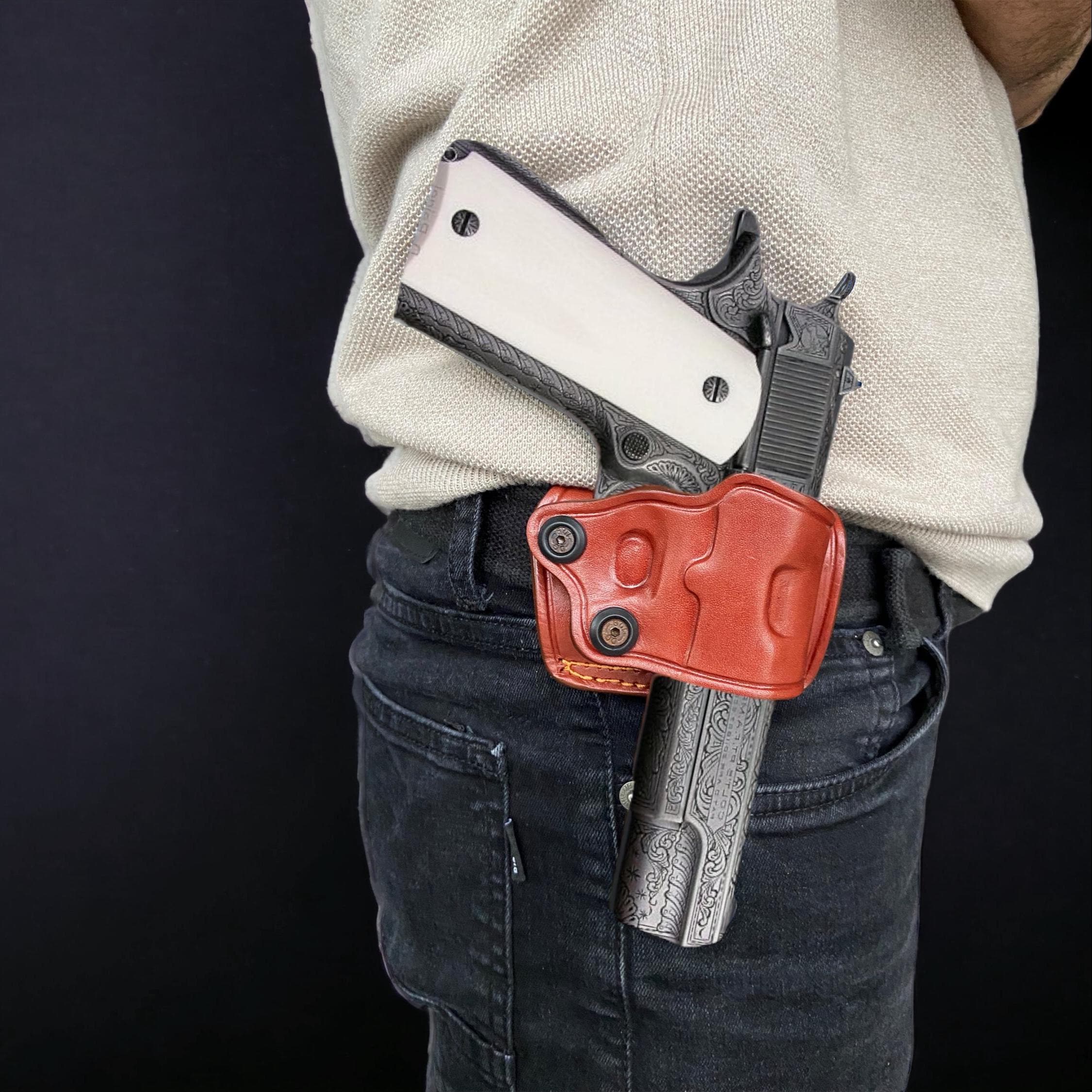 Kimber Yaqui Slide Quickdraw Leather Holster Choose Color Gun