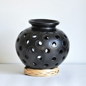 Oaxacan Barro Negro Pottery Vase