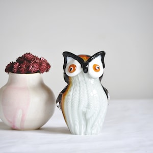 Collectible Glass in style of Murano Glass Paperweight Owl