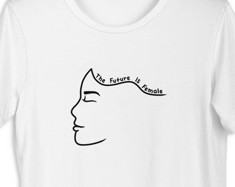 The Future Is Female Unisex t-shirt Minimalist Line Art Women Empowerment Inspirational Feminism Graphic Tee Women's profile