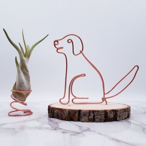 Wire sculpture of labrador retriever, golden retriever, personalize, custom, dog, wire art, office decor, dog lovers, desk accessories image 2