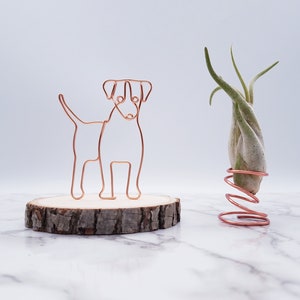 Wire sculpture of Jack Russell terrier, personalize, custom, wire art, home, office decor, dog lovers, gift, desk decor, desk accessories