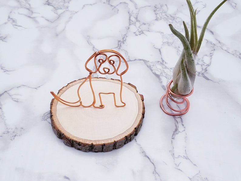 Wire sculpture of beagle dog personalize custom wire art | Etsy