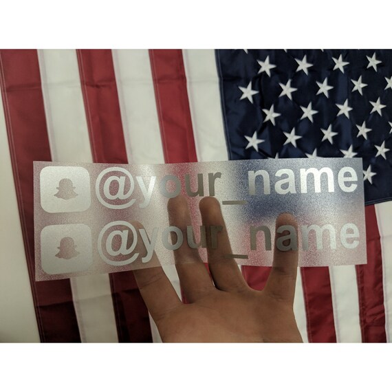 2 X SNAPCHAT YOUR NAME CUSTOM PERSONALISED WINDOW VINYL DECAL CAR STICKER