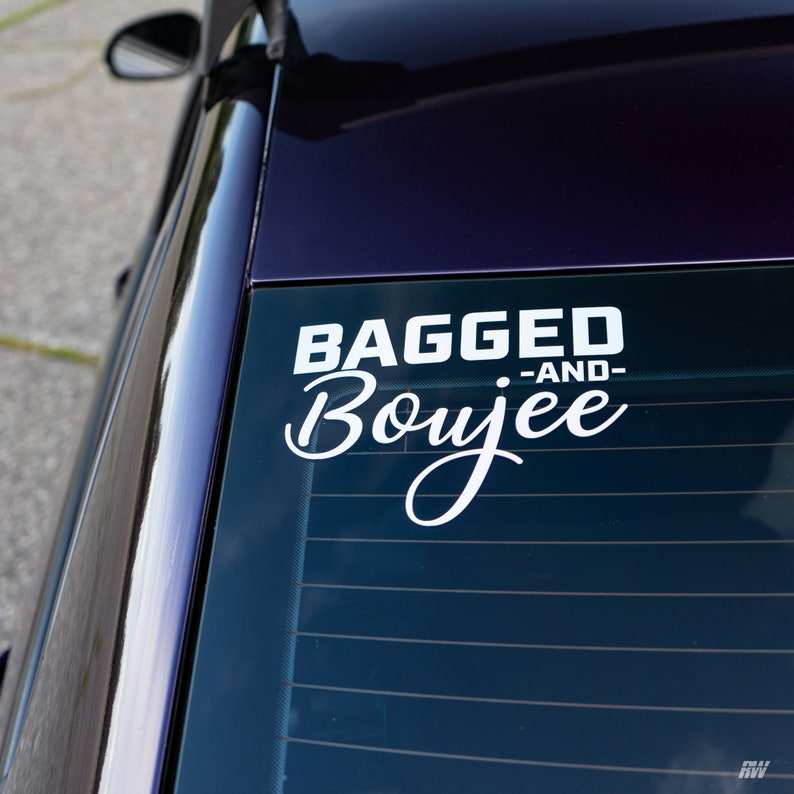 Bagged and Boujee | Vinyl Car Decal Window Sticker - Etsy