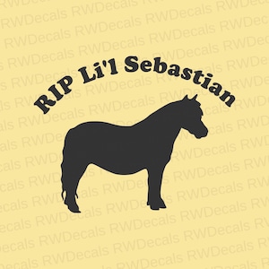 RIP Li'l Sebastian Vinyl Decal