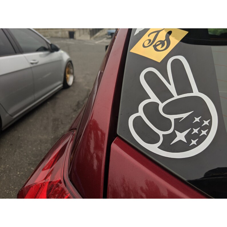 Subaru Peace Sign Vinyl Bumper Sticker Decal Car Truck Window Etsy