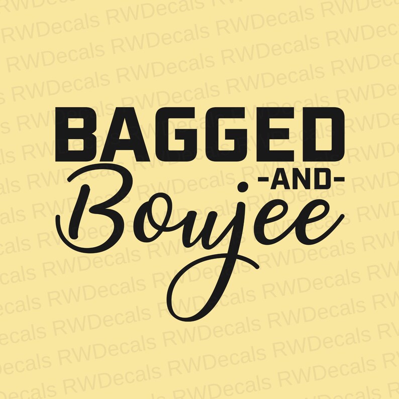 Bagged and Boujee | Vinyl Car Decal Window Sticker - Etsy