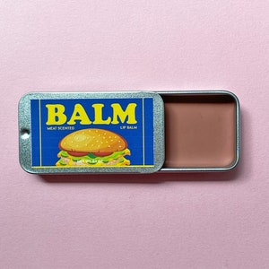 Spam Lip Balm, Luncheon Meat Lip Balm, Novelty Lip Balm, Filipino Food, Asian Food lover gift, Funny girlfriend present, Canned Meat Lips