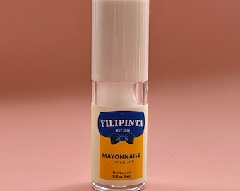 Brillo labial de mayonesa, brillo labial blanco, comida filipina, maquillaje asiático, regalo único viral, lindo brillo labial novedoso, favor de fiesta viral de comida asiática