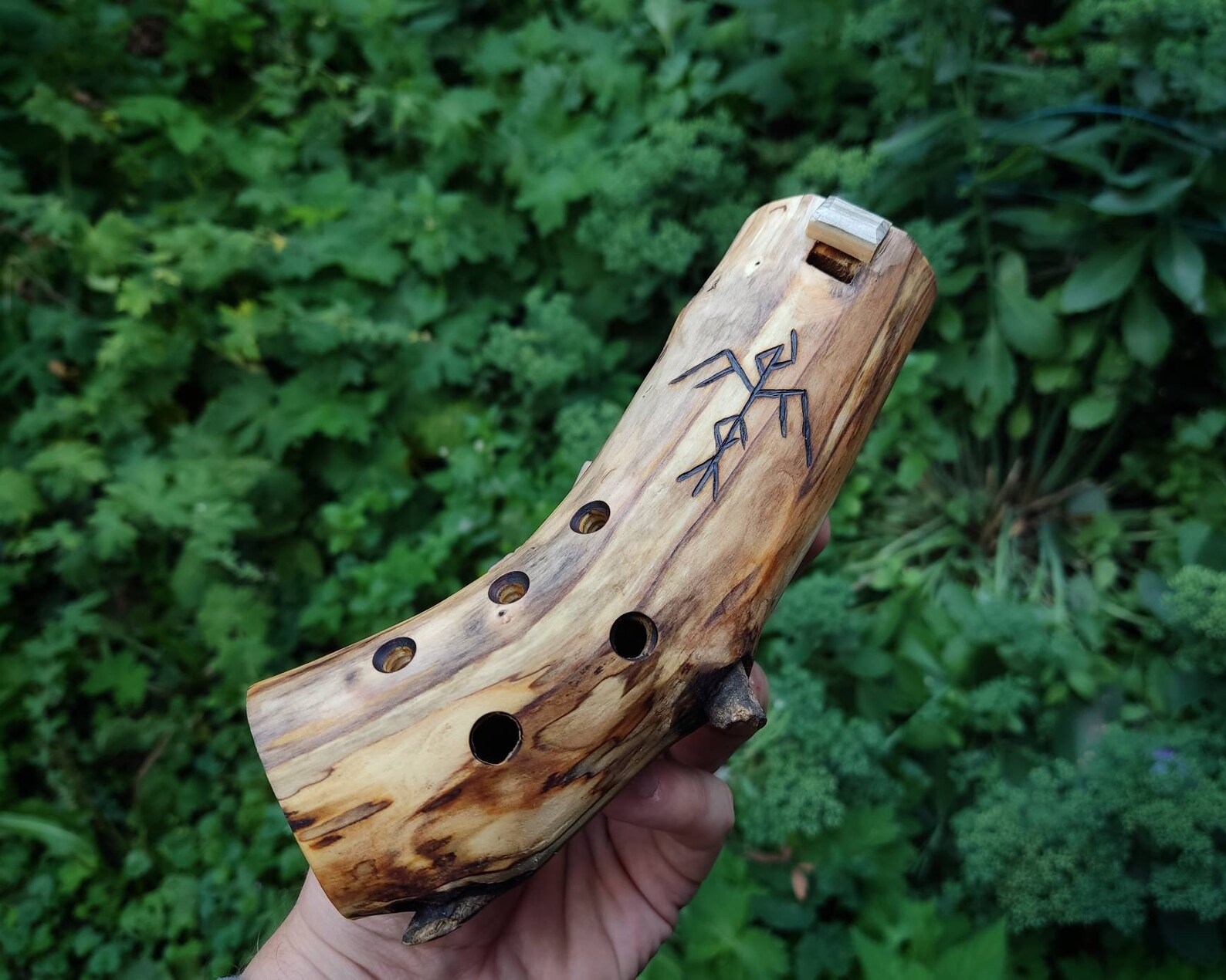 Wooden Ocarina in key of D Flute for meditation Witch Flute Etsy