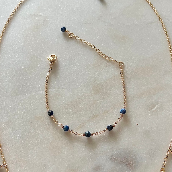 Bracelet en saphir et lapis-lazuli