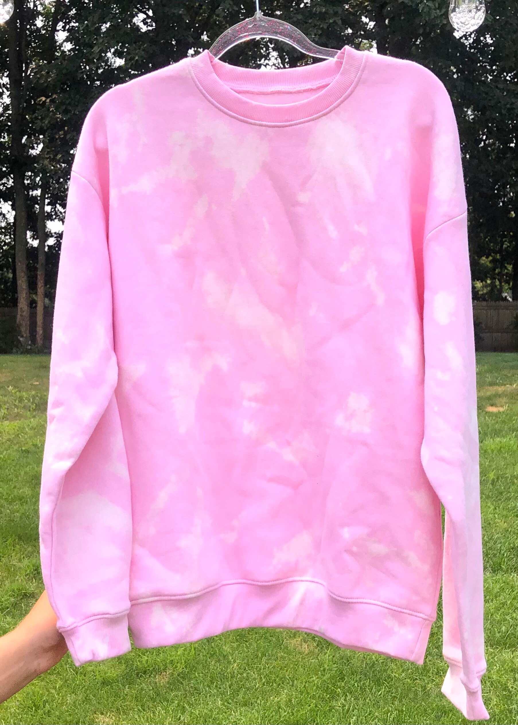 bleached pink sweatshirt
