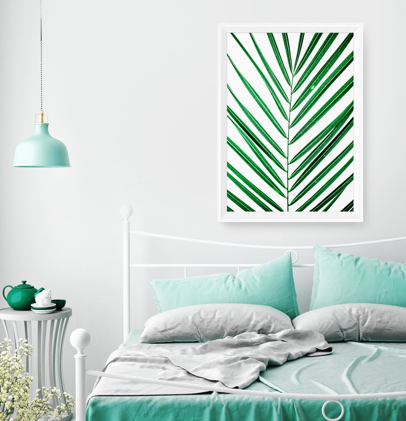 Minimalist Palm Print Tropical Poster Wall Decor