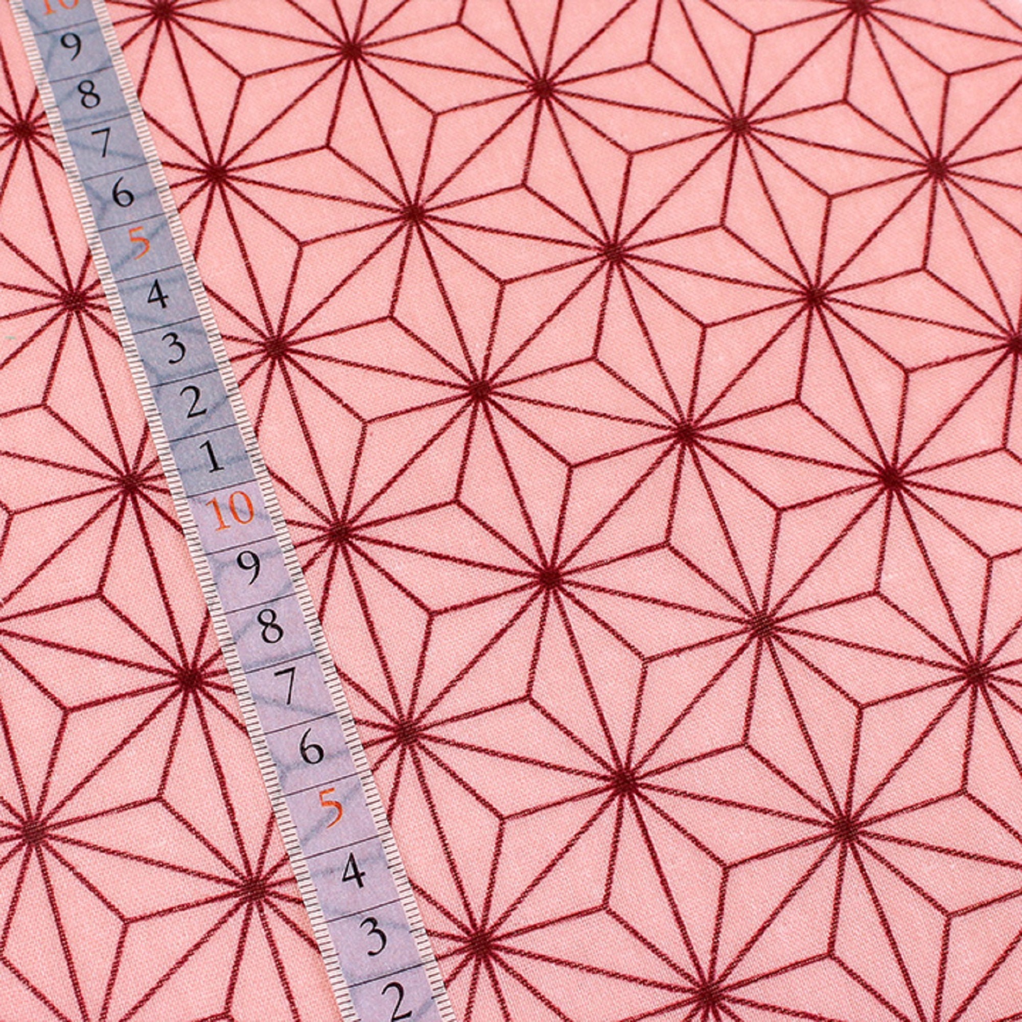 Japanese pattern Asanoha Pink Double gauze 108cm x 50cm cut Etsy