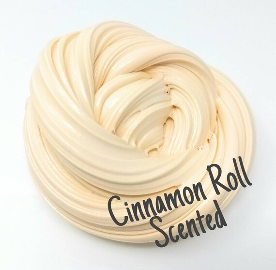 Cinnamon Roll Butter Slime Scented Slime Fluffy Slime Etsy