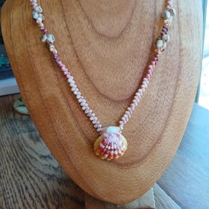 Stacked Hawaiian Sunrise Shell Necklace, Rare Momi Kahelelani Lei, Kahelelani Kipona Style Lei, Niihau Shell Jewelry, Rare Color Momi Shells