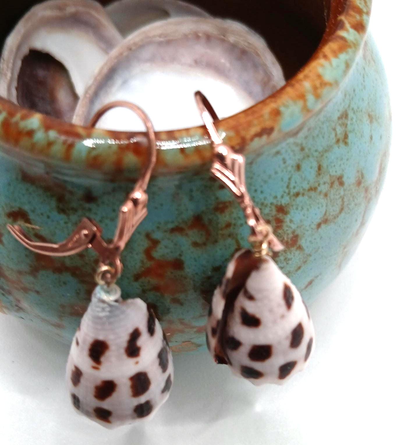 Rare Hebrew Cone Shell Earrings: South Pacific Jewelry - Etsy