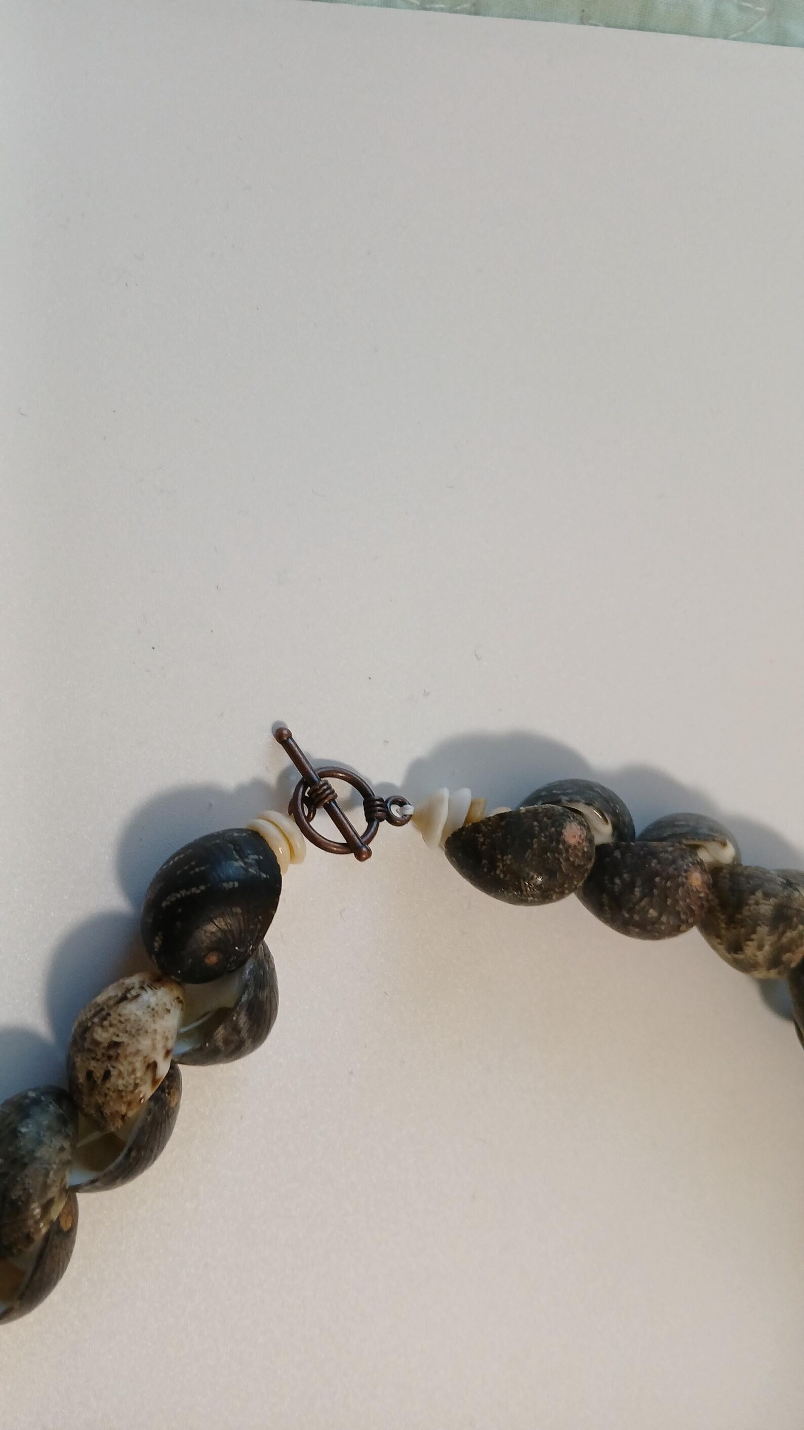 Chunky Hawaiian Kupee Shell Necklace, Polished Puka Shell Choker ...