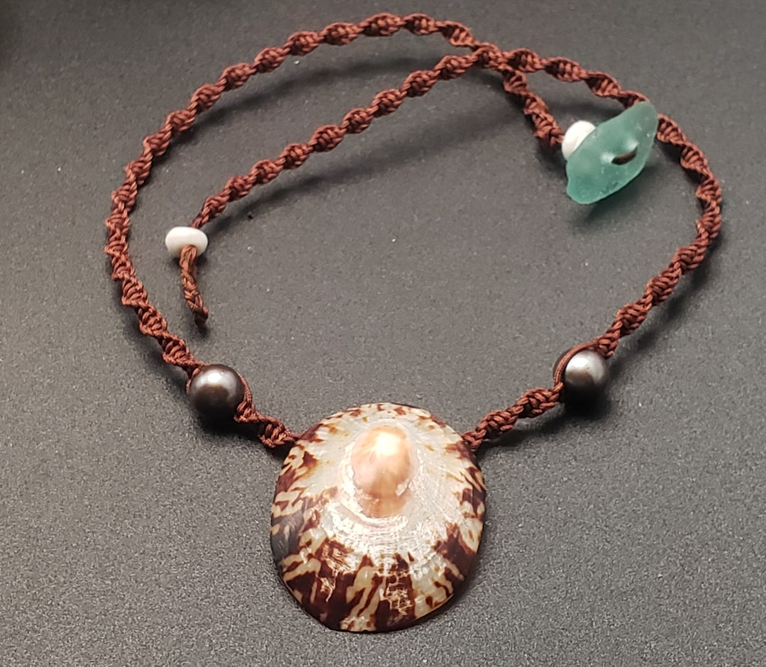 Giant Polished Opihi Lei, Large Hawaii Opihi Necklace, Hawaiian Shell ...