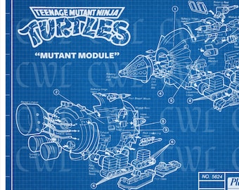 TMNT Vehicle Diagram Print