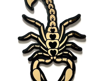 Scorpion Accent Mirror With Gold Tint