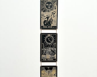 Tarot Card Wall Decor. Sun, Moon, Lovers.