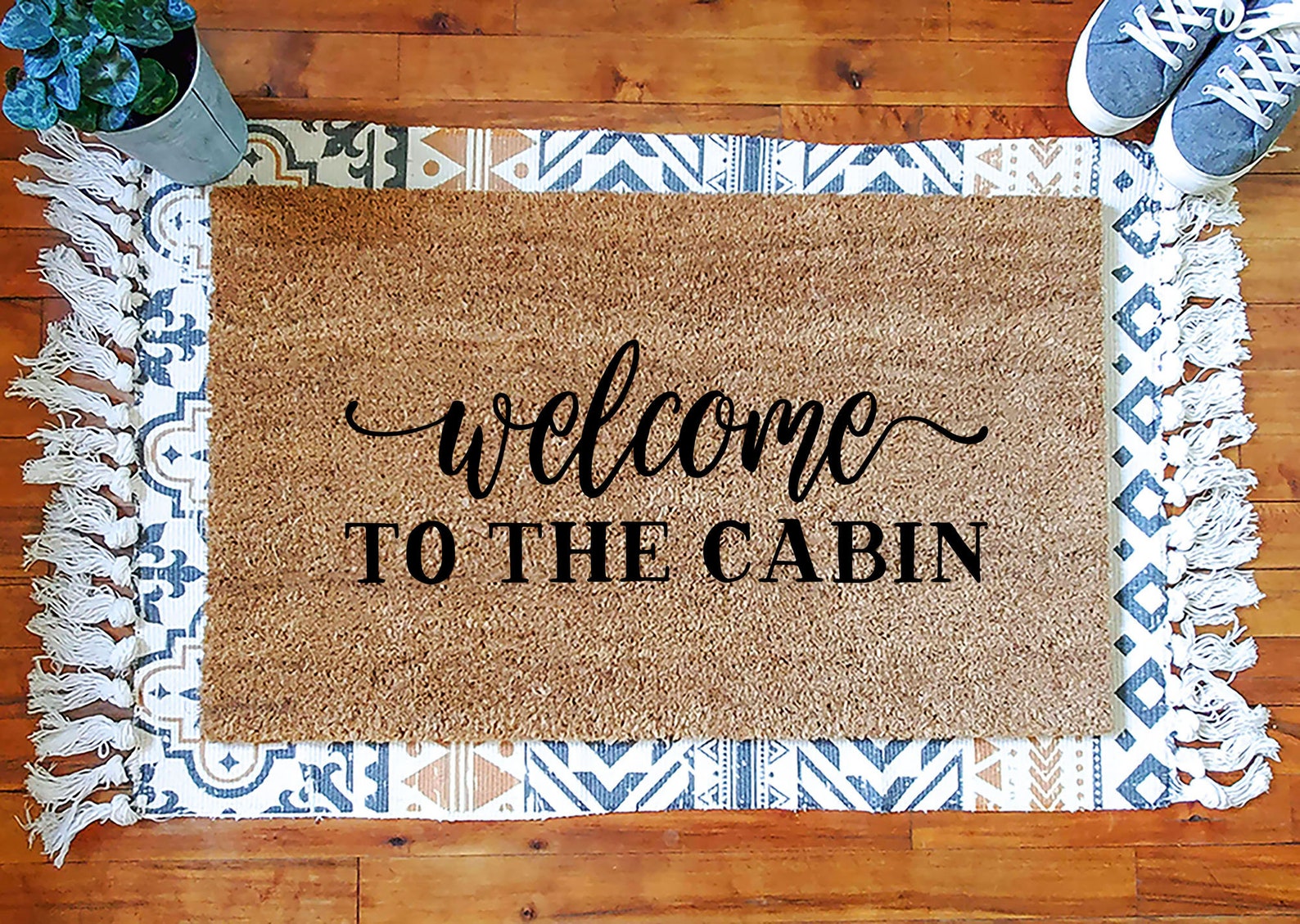 To The Cabin Mat Cabin Front Doormat Cabin Etsy