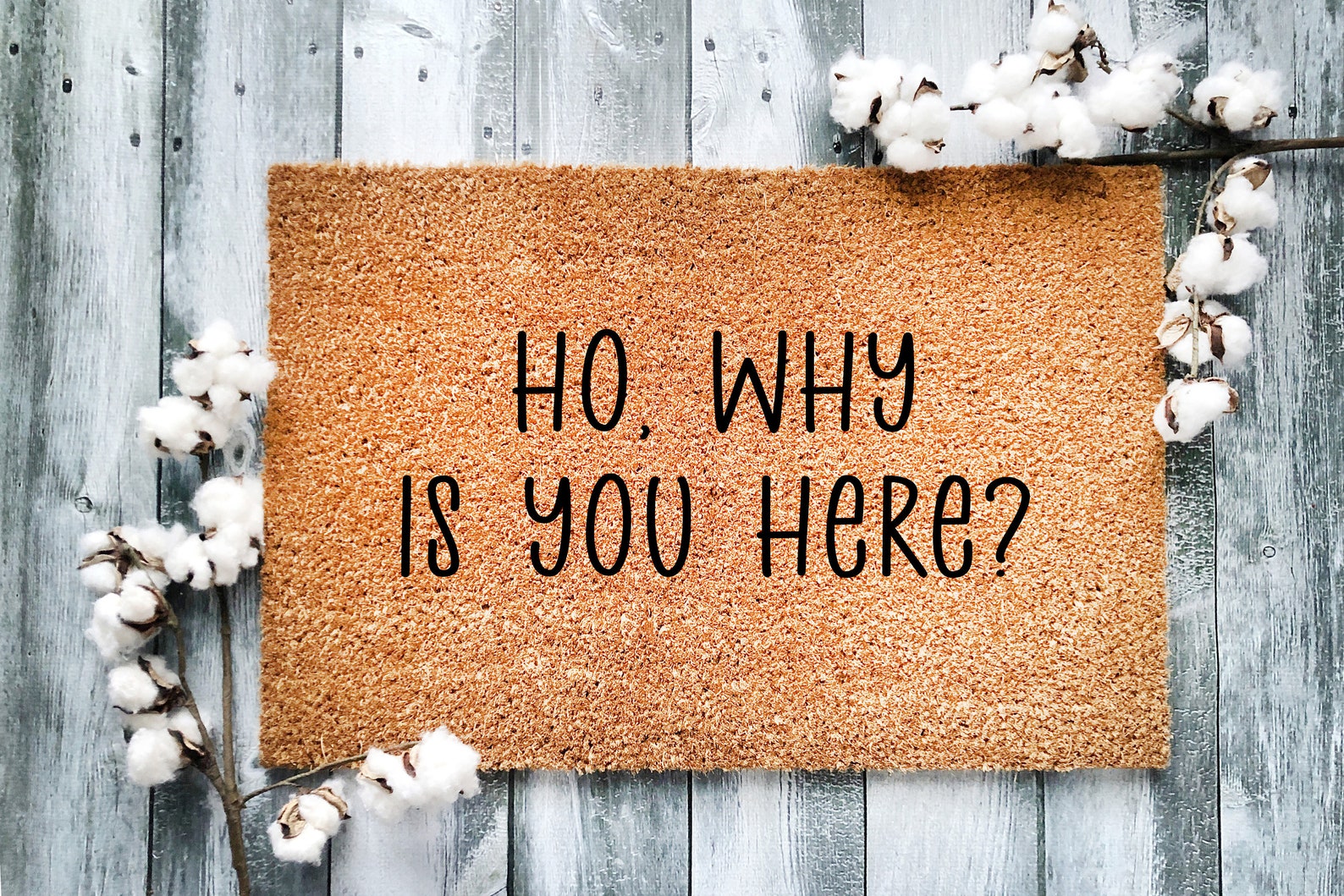 Ho Why Is You Here Mat Front Doormat Funny Doormat Etsy