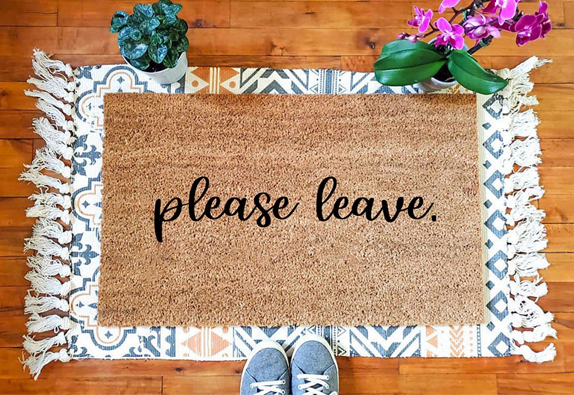 Mats Front Doormat Please Leave Doormat Etsy