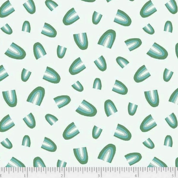 Aussie Friends Fabric - Green Rainbows - by Deane Beasley for P&B Textiles - AUFR 4375 G