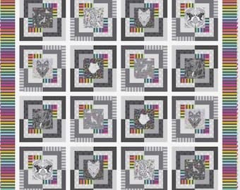 PRE-ORDER Cool Vibrations Quilt Kit featuring Graywork Fabrics by Tula Pink- Ships in Oct-Nov 2025