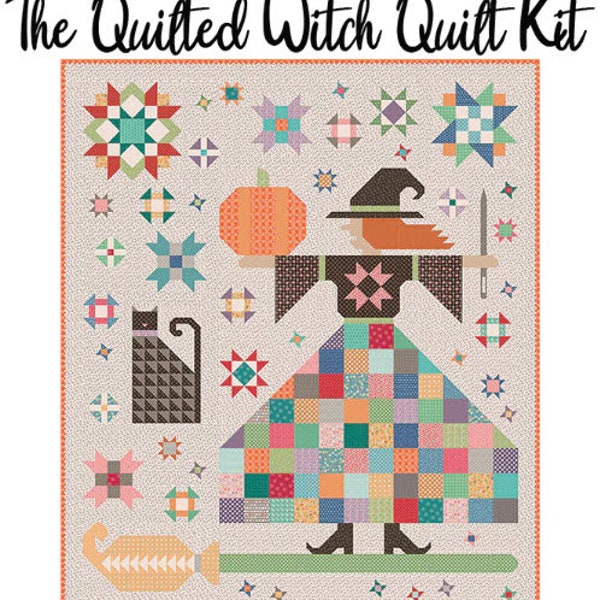 Quilted Witch Quilt Kit - Lori Holts Bee Dots Fabric - Shipping SEP-OCT 2023
