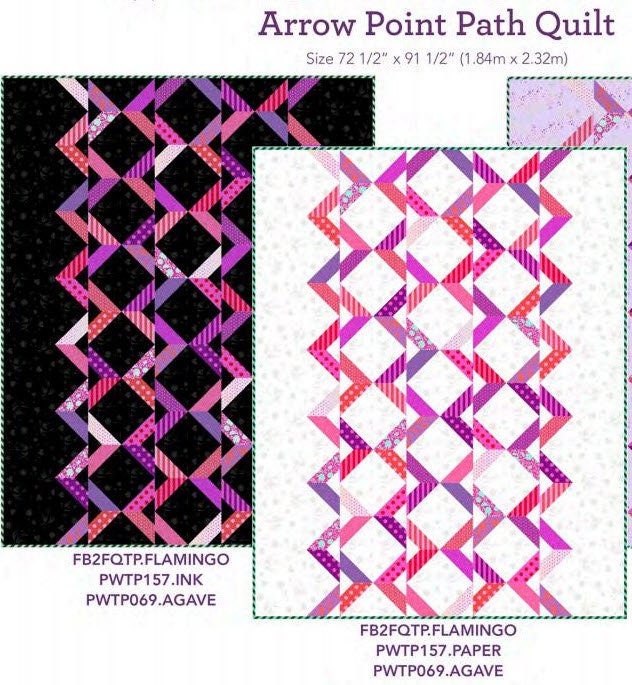 Arrow Point Path Quilt Kit Using Tula True Colors Fabrics Etsy
