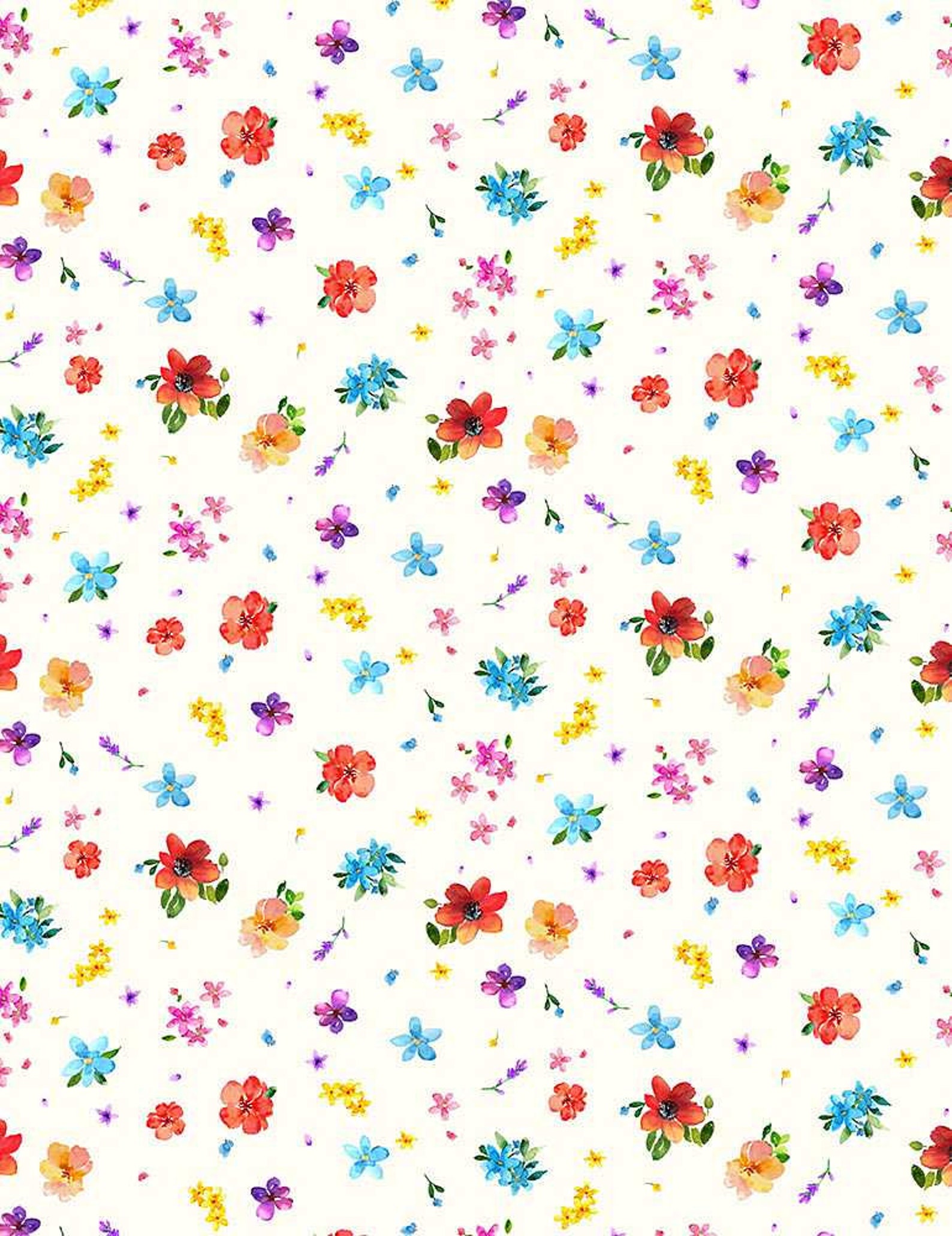 Watercolor Ditsy Floral Fabric by KATIE HENNAGIR - Hello Sunshine ...