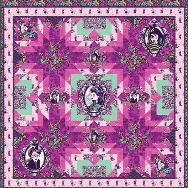 PRE-ORDER Family Magic Quilt Kit featuring Night Shade by Tula Pink- Ships in August 2023