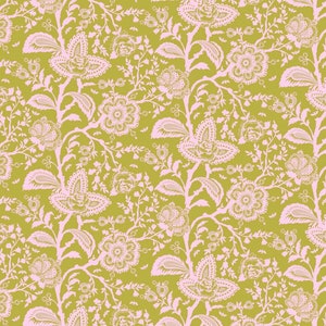 Tula Pink Parisville DejaVu Fabric - French Lace in Hazelnut -PWTP193