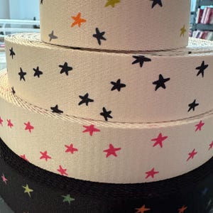Starry 1.5“ Webbing by Alexia Marcelle Abegg Polyester Sold by the Yard - Choose color