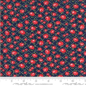 Bonnie & Camille - Shine On - Roses Navy Fabric - 55214 17