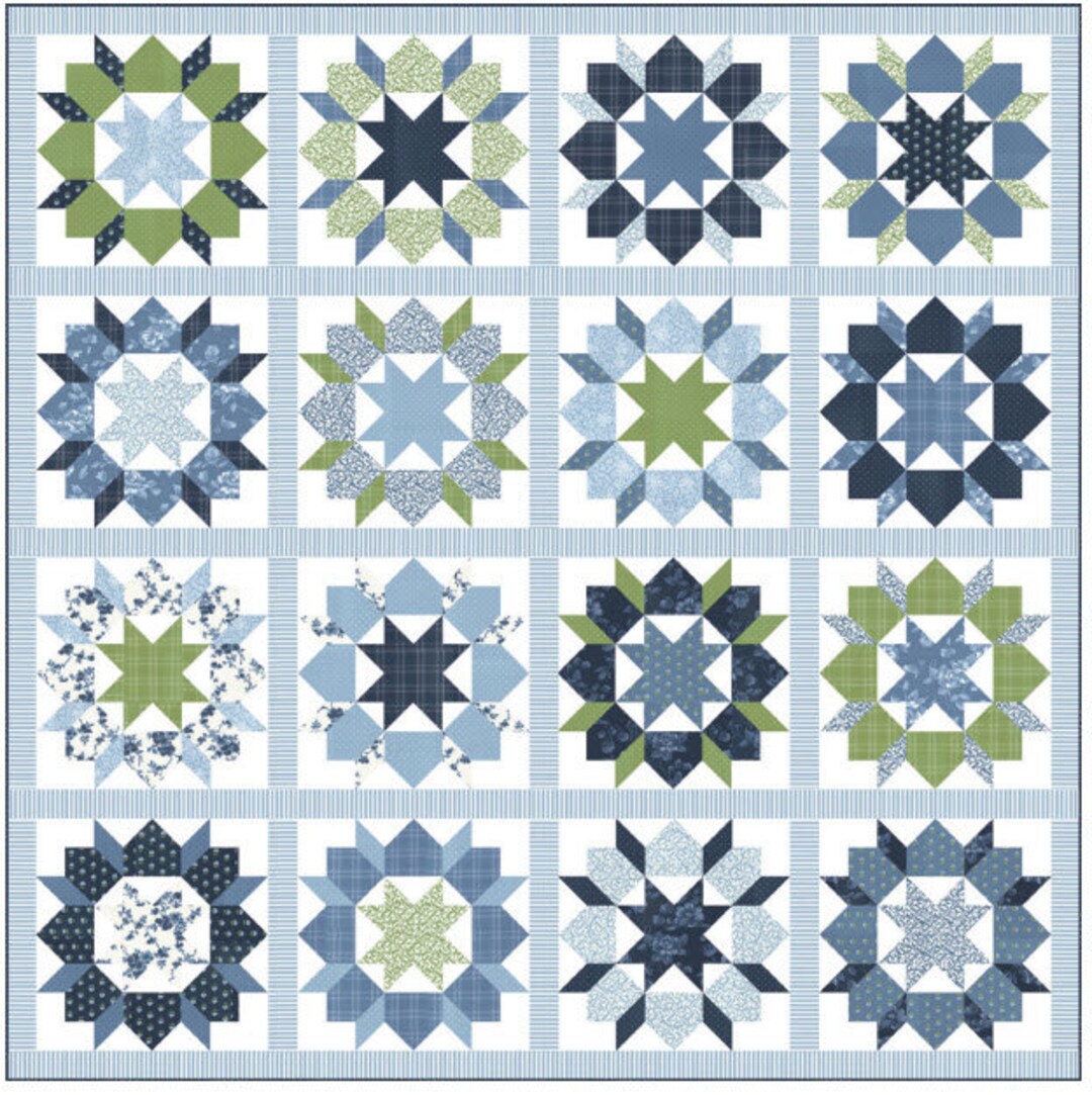 PREORDER Shoreline Swoon 16 Quilt Kit Thimbleblossoms Camille Roskelley