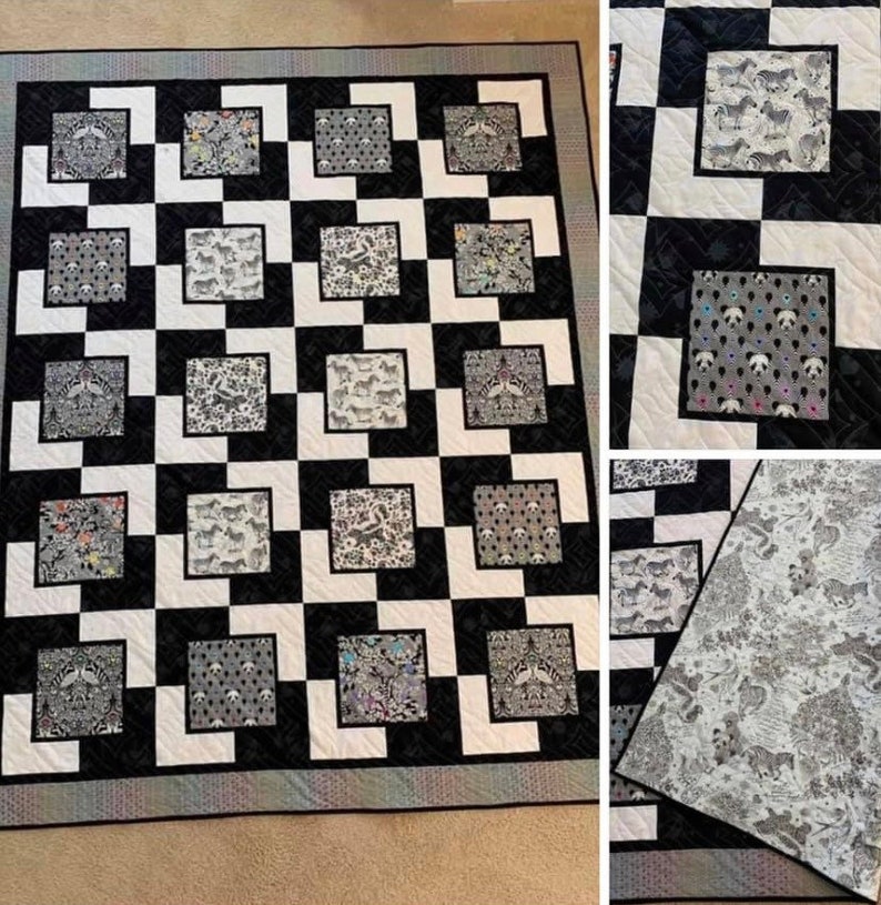 Town Square Quilt Kit With Tula Pink Linework Fabrics Etsy