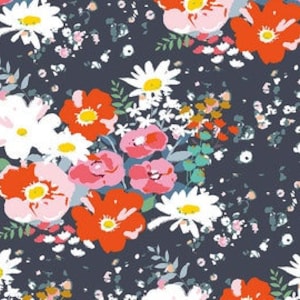 Misty Morning Midnight Fabric -  Minki Kim - Riley Blake Designs