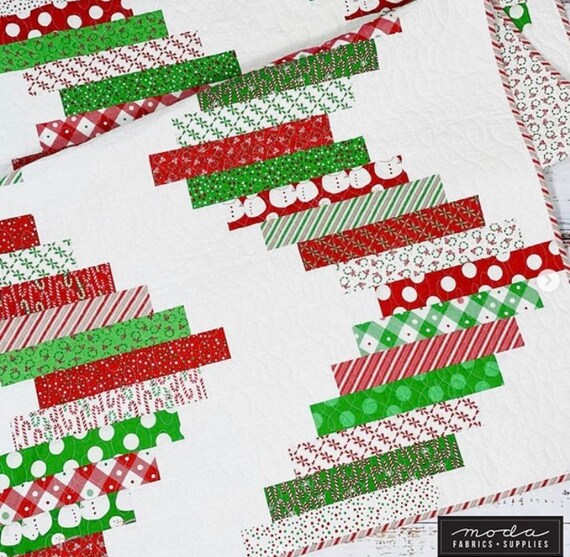 Ribbon Candy Quilt Kit Featuring Merry & Bright Fabric by Me Etsy