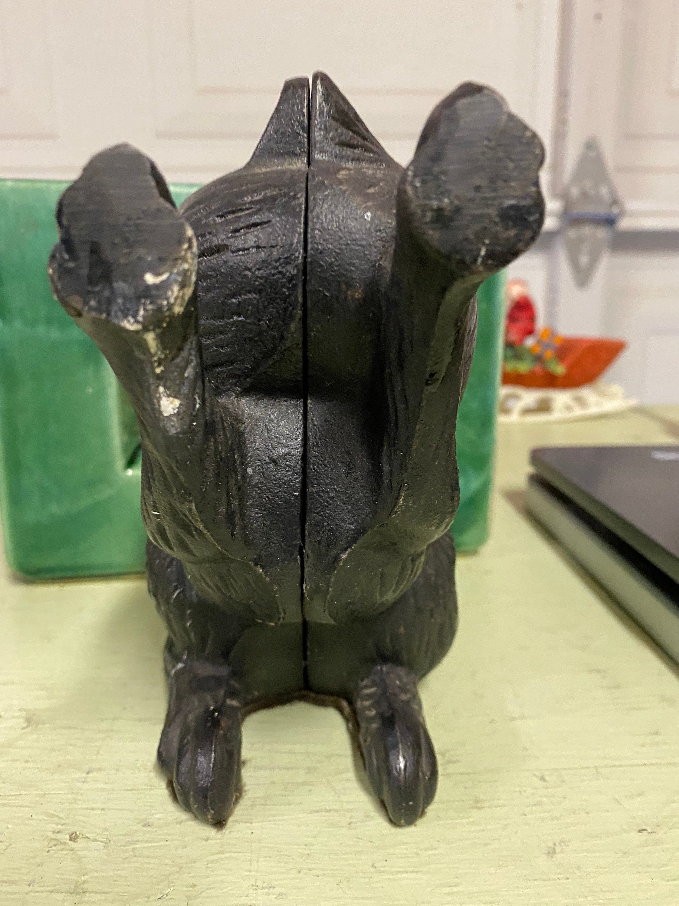 Cast Iron Black Cat Door Stop Etsy