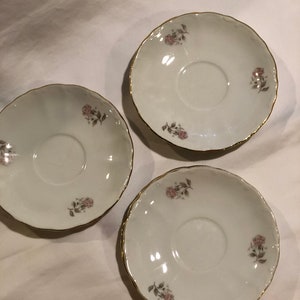 Fine Bohemia China Flat Saucers, &quot;MARIA&quot; , Crafted in Czechoslovakia, set of (6)