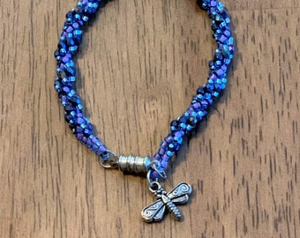 Twisted Blue Beads