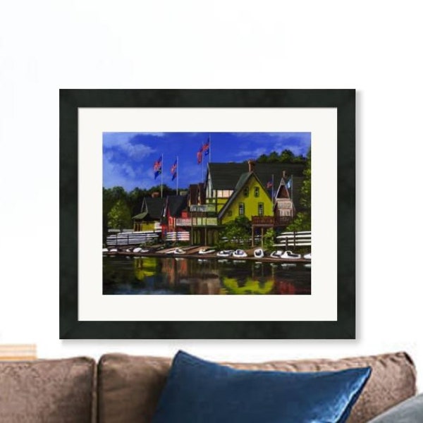 Boathouse Row Philadelphia Wall Art Framed Limited Edition Print Boathouse Row Wall Hanging Philadelphia Framed Print Boat House Row