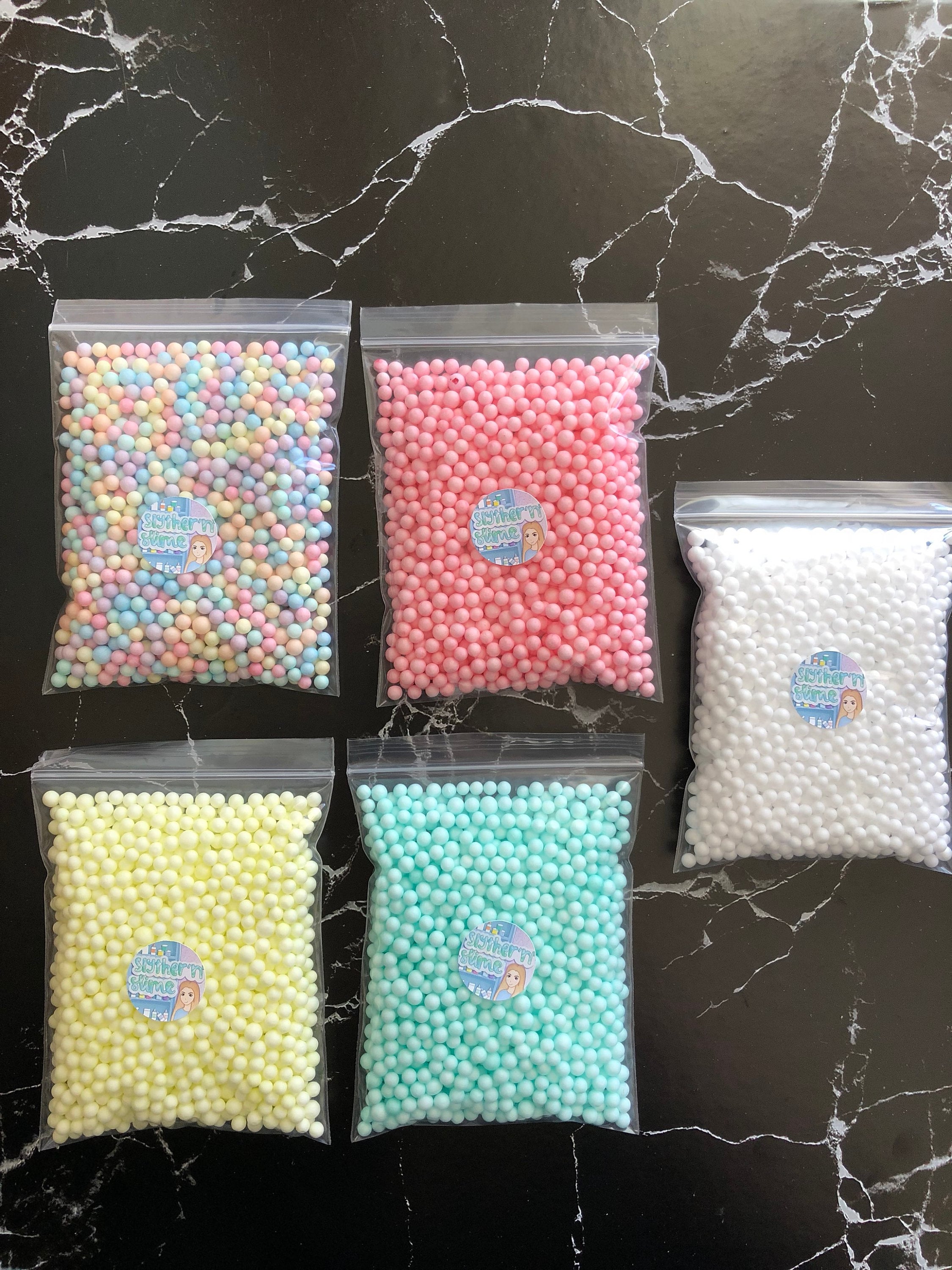 Foam Beads for Slime Medium Size Foam Beads Foam Balls 