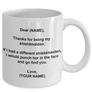 Shieldmaiden Gift, Shield Maiden Gifts, Viking Gift To Wife, Viking Gift For GF, Personalized Mug, Custom Made,Viking Anniversary,Viking Mug image 1