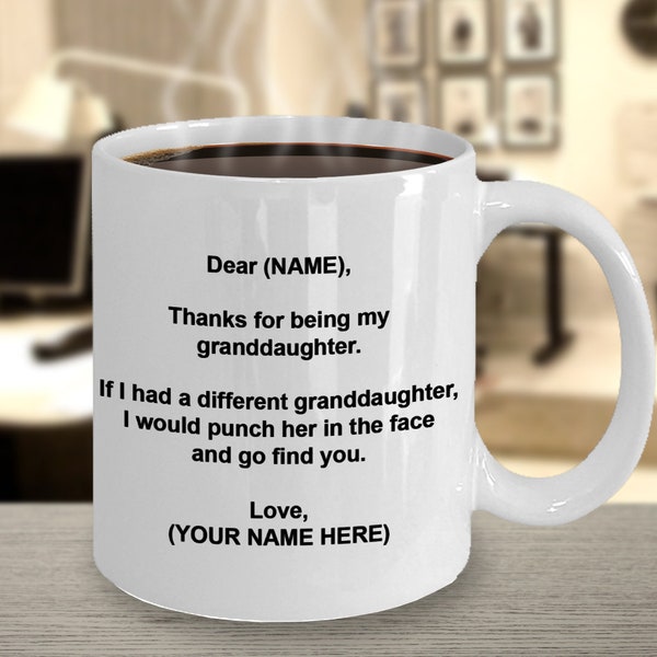 Granddaughter Mug, Granddaughter Coffee Mug, Granddaughter Gift, Granddaughter Gift Idea, Personalized Granddaughter,Granddaughter Bday Gift